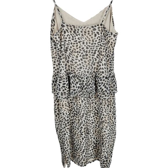 Vtg Victorias Secret Womens Sz 4 Slip Dress Cream Leopard‎ Lined Flowy Y2K 90s - Picture 2 of 12
